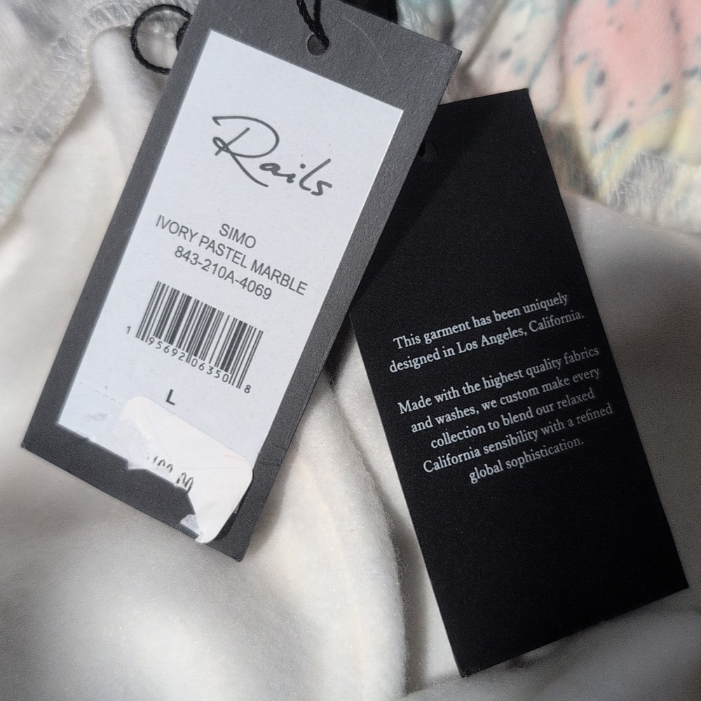 NWT Rails | Simo Sweatpant In Ivory Pastel Marble - Picture 8 of 15